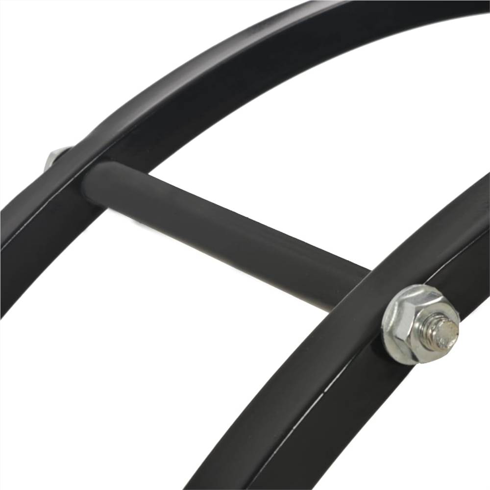 Firewood Rack Black 70x20x70 cm Steel