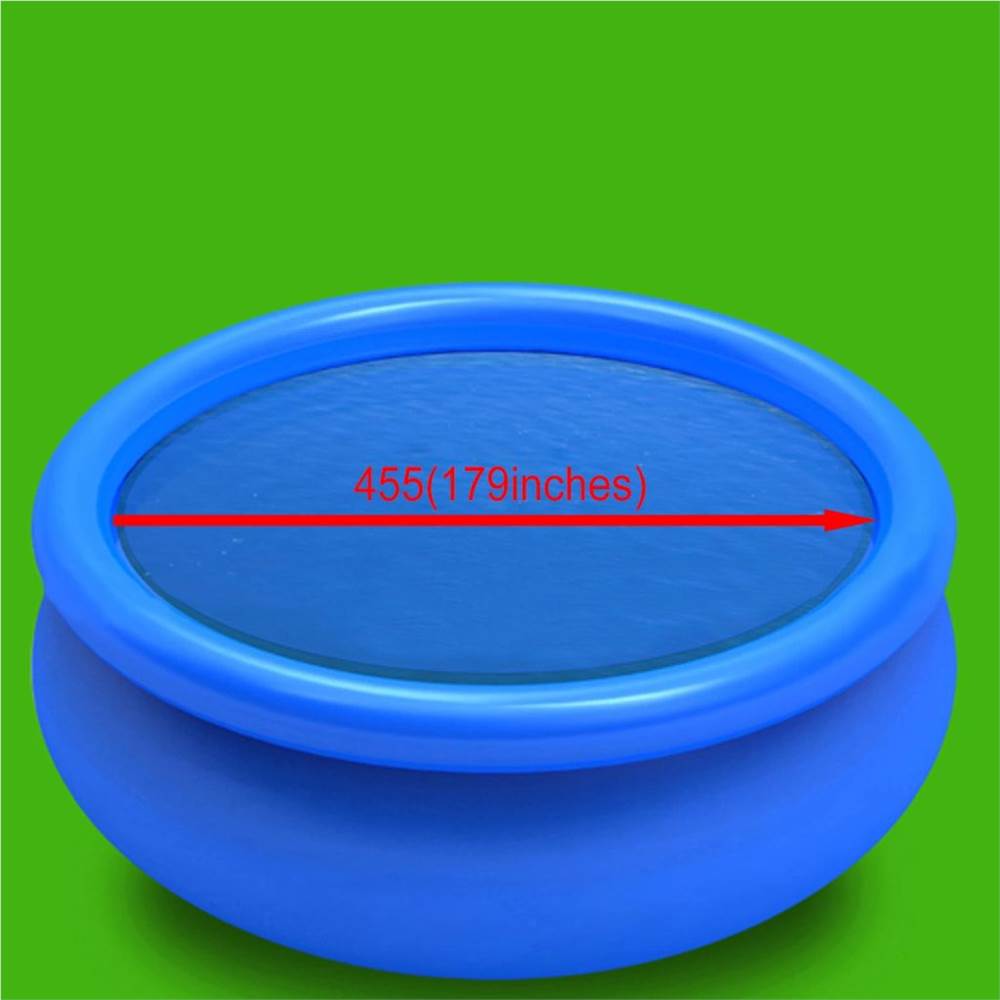 Floating Round PE Solar Pool Film 455 cm Blue