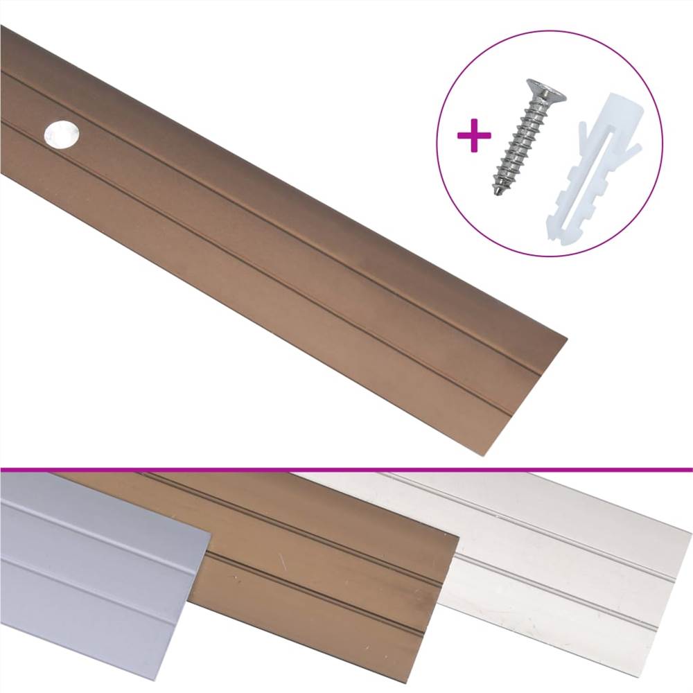Floor Profiles 5 pcs Aluminium 134 cm Brown