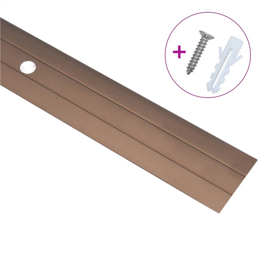 Floor Profiles 5 pcs Aluminium 134 cm Brown