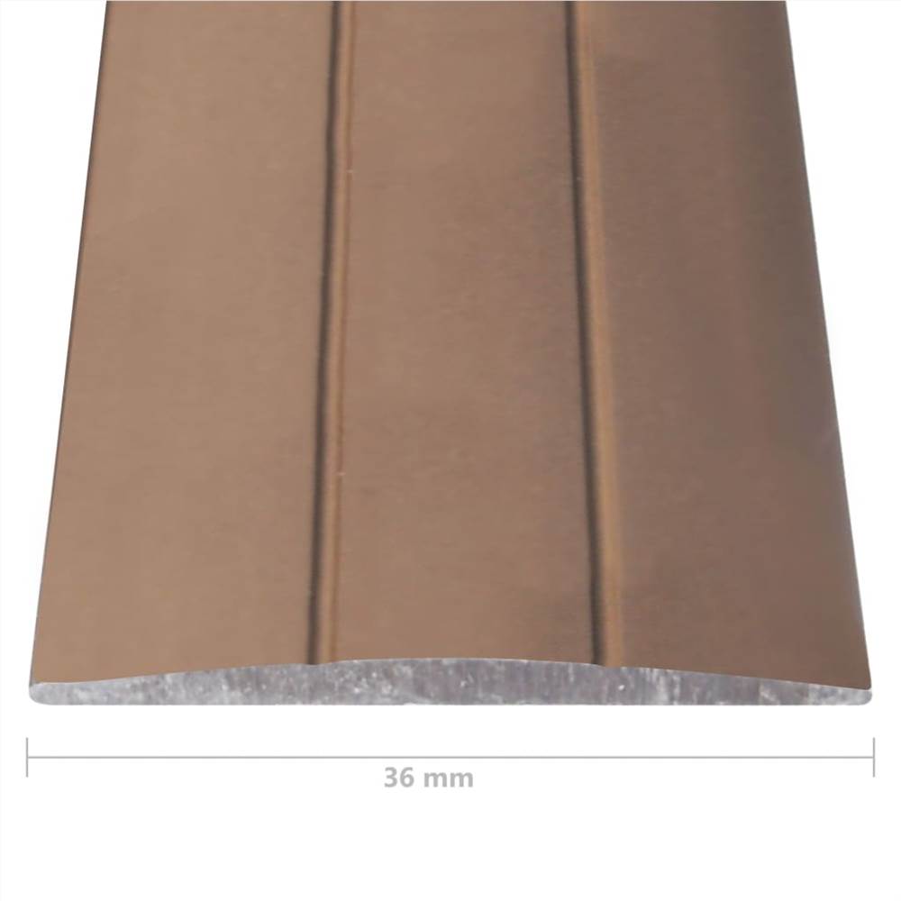 Floor Profiles 5 pcs Aluminium 134 cm Brown