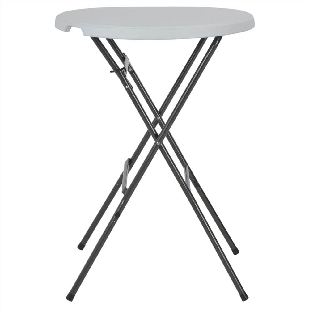 Folding Bar Table White 80x110 cm HDPE