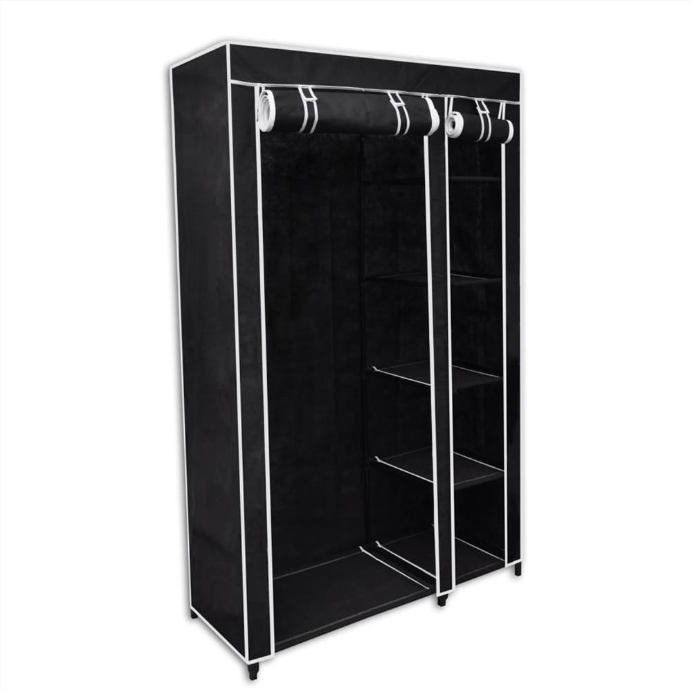 

Folding Wardrobe Black 110x45x175 cm