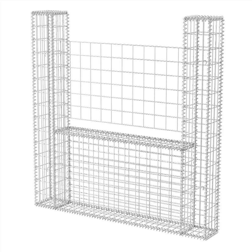 Gabion Basket U-Shape Galvanised Steel 160x20x150 Cm 9 Gabion Basket U-Shape Galvanised Steel 160x20x150 cm