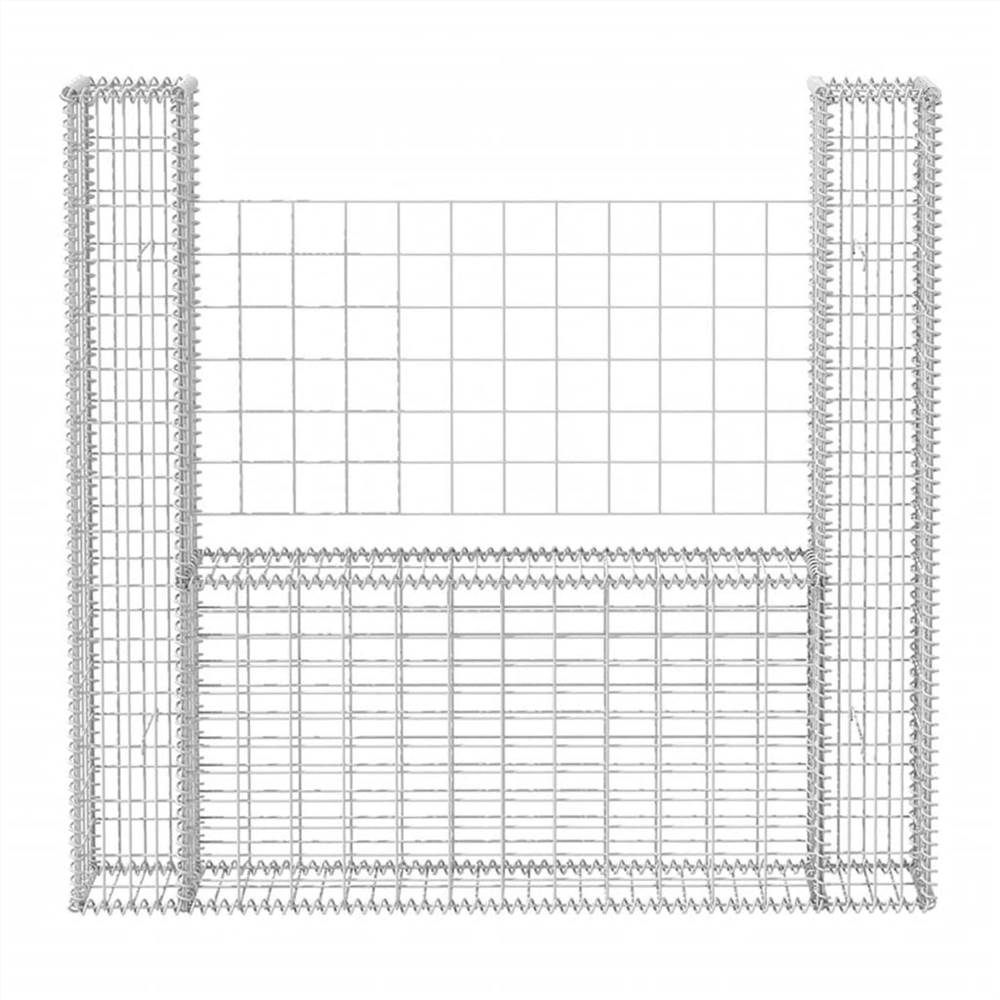 Gabion Basket U-Shape Galvanised Steel 160x20x150 Cm 11 Gabion Basket U-Shape Galvanised Steel 160x20x150 cm
