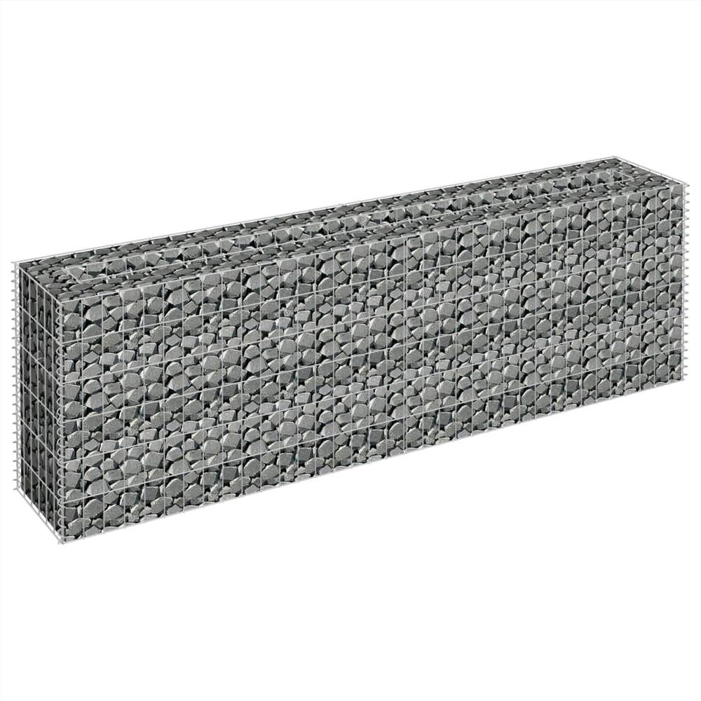 Gabion Raised Bed Galvanised Steel 180x30x60 cm