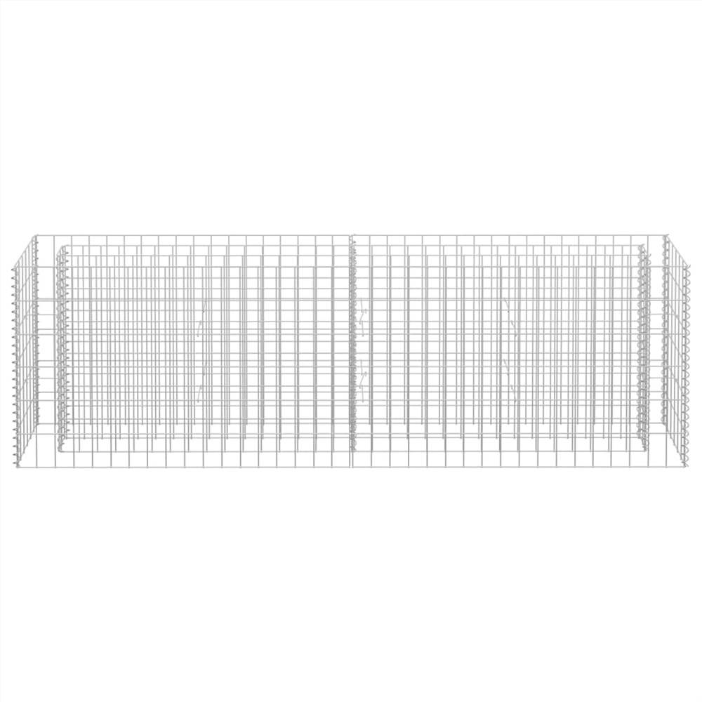 Gabion Raised Bed Galvanised Steel 180x30x60 cm