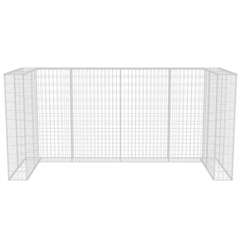 Gabion Triple Wheelie Bin Surround Steel 250x100x120 cm