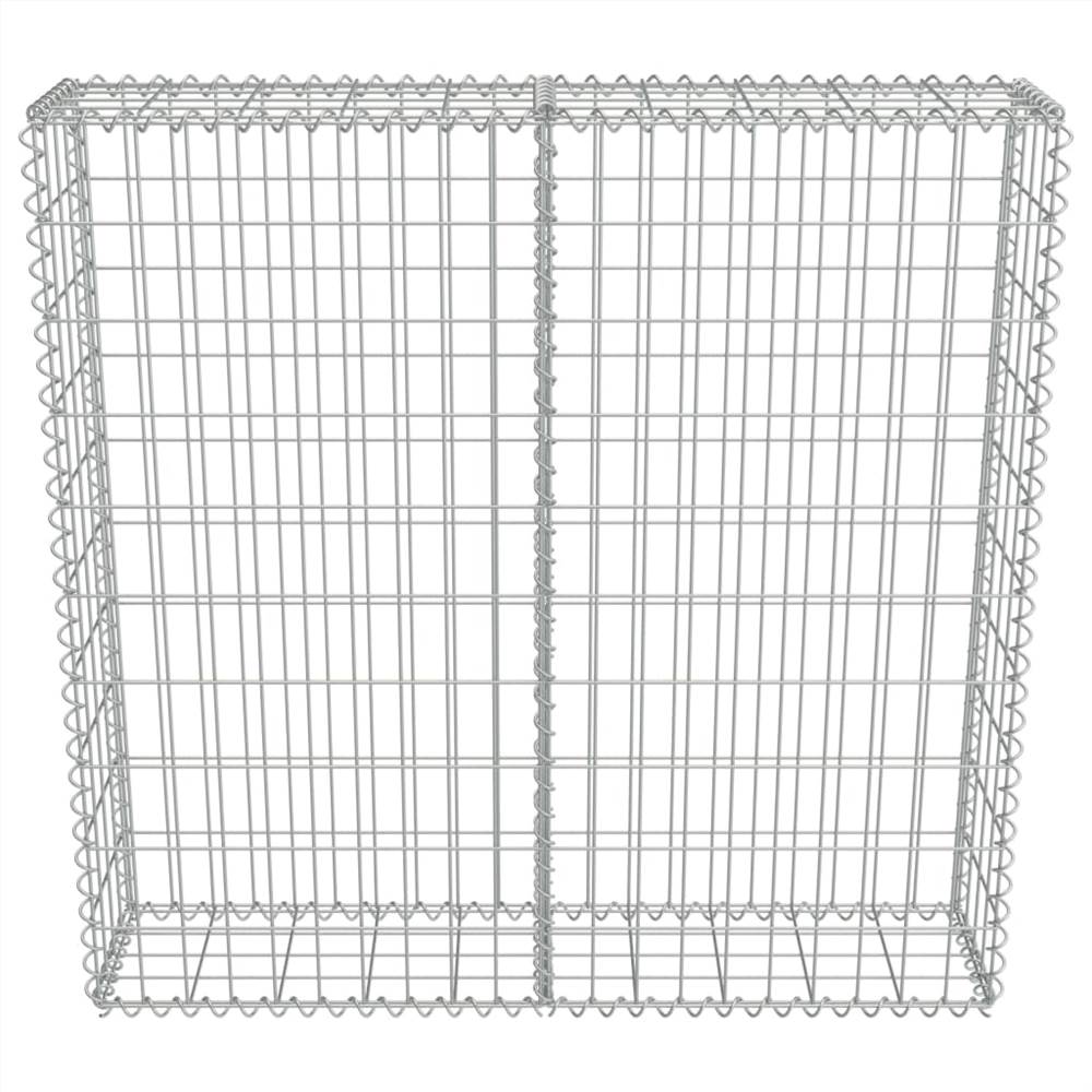 Gabion Wall With Covers Galvanised Steel 100x20x100 Cm 11 Gabion Wall with Covers Galvanised Steel 100x20x100 cm
