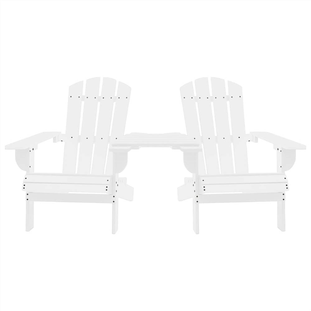 Garden Adirondack Chair Solid Fir Wood White