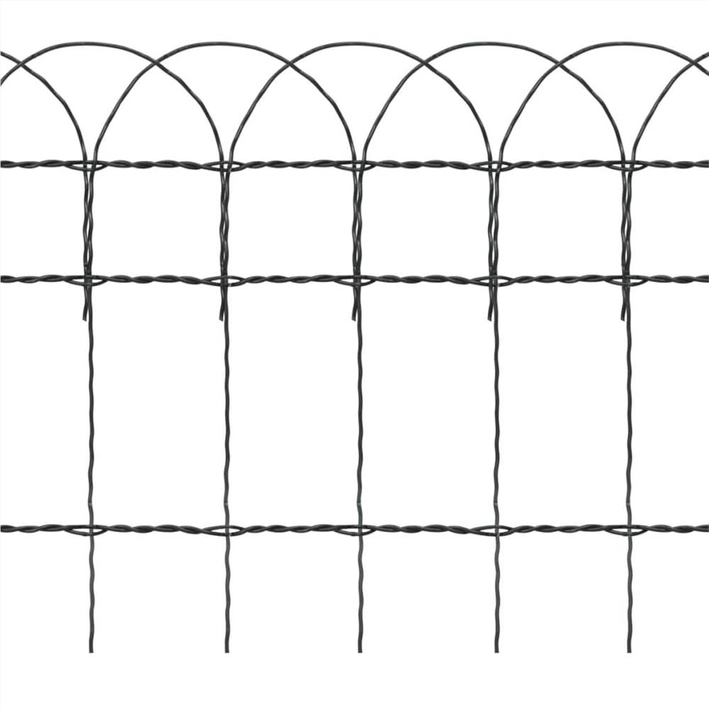Garden Border Fence Powder-coated Iron 10x0.4 m