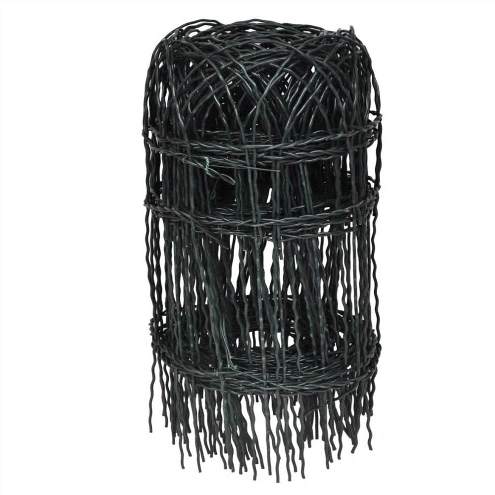 Garden Border Fence Powdercoated Iron 25x0.4 m