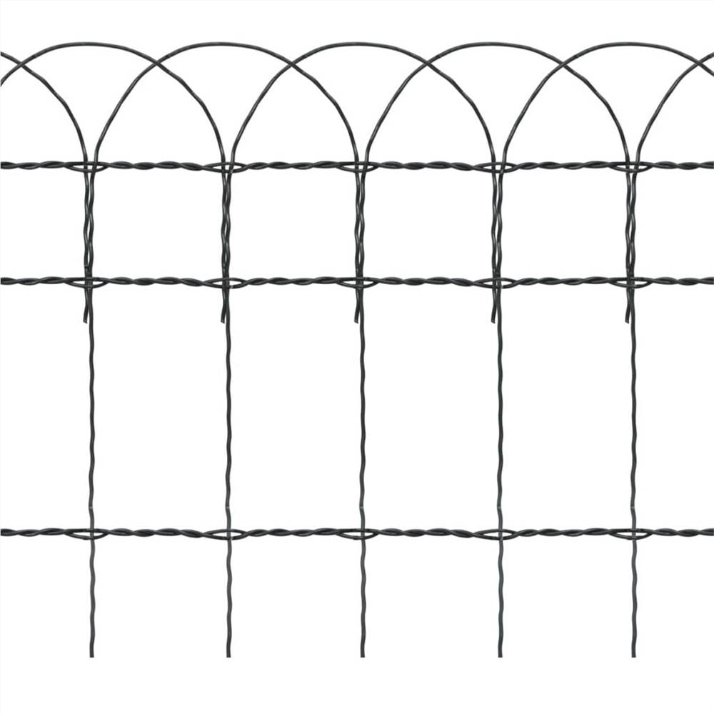 Garden Border Fence Powder-coated Iron 25x0.4 m