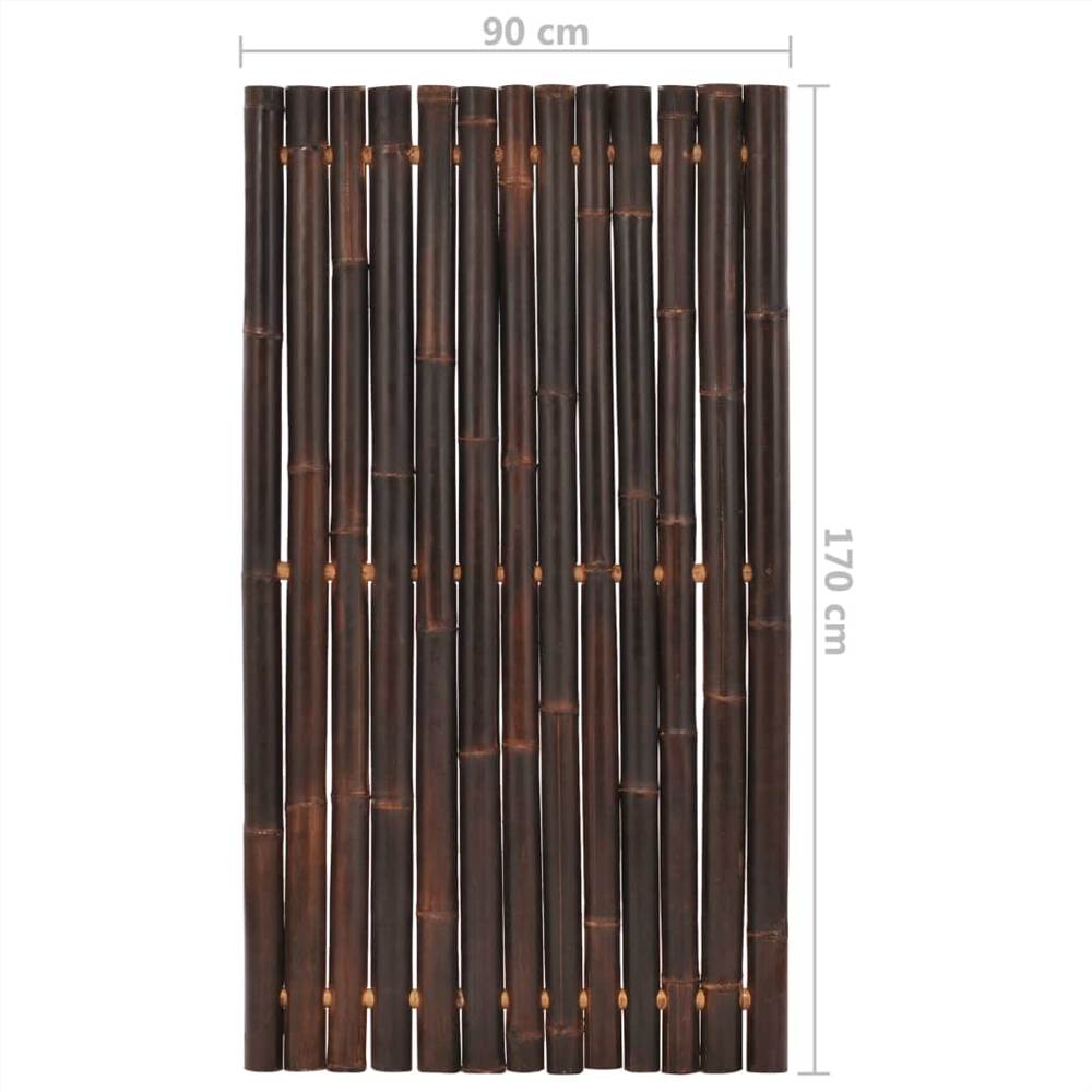 Garden Fence Panel Bamboo 90x170 cm Dark Brown
