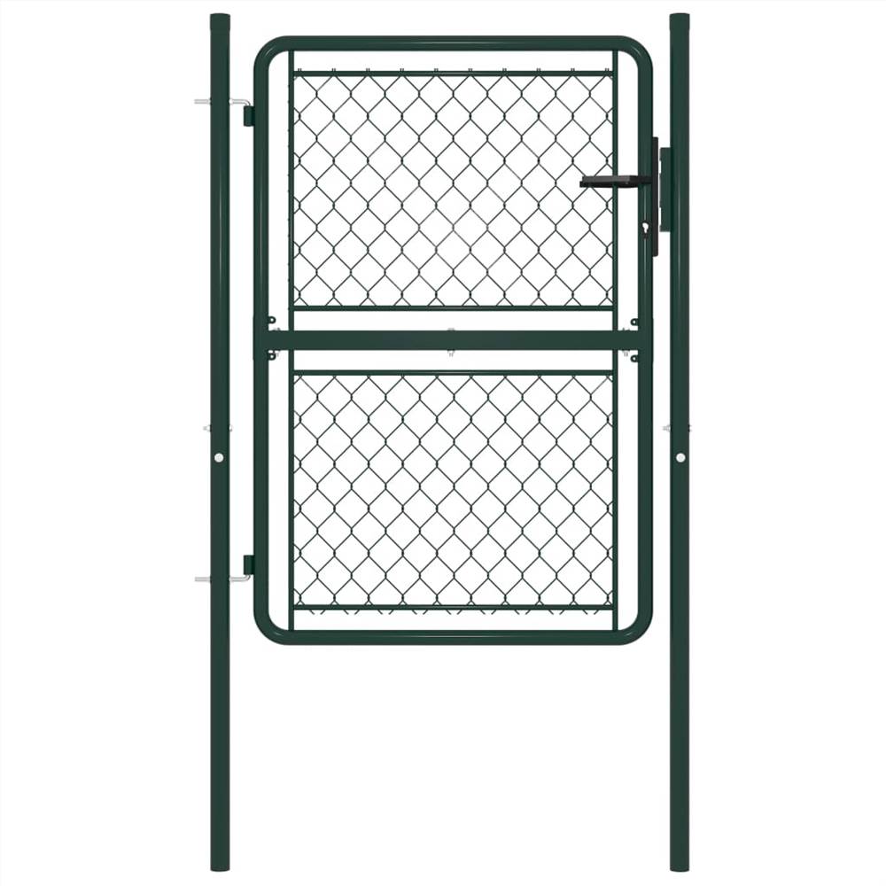 

Garden Gate Steel 100x150 cm Green