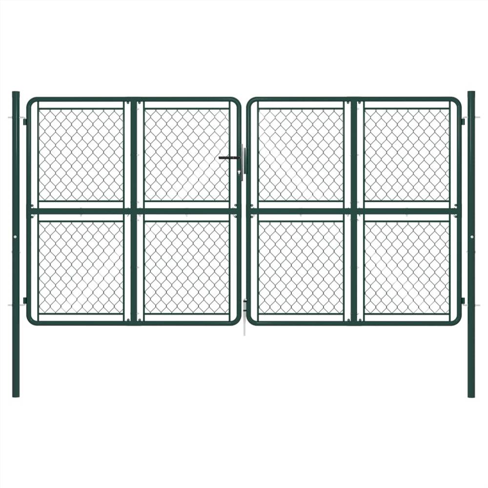 

Garden Gate Steel 300x175 cm Green