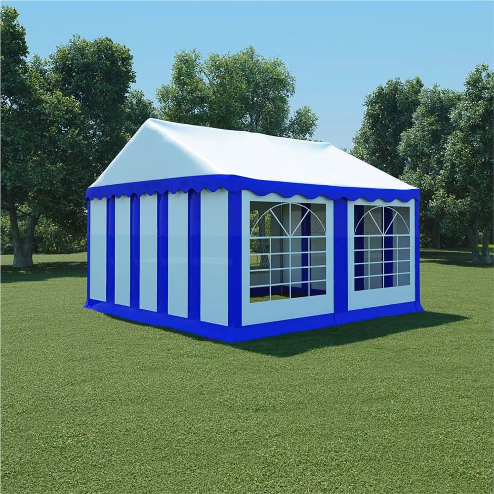 

Garden Marquee PVC 4x4 m Blue and White