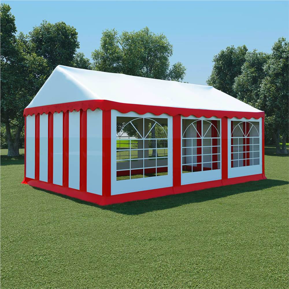 

Garden Marquee PVC 4x6 m Red and White