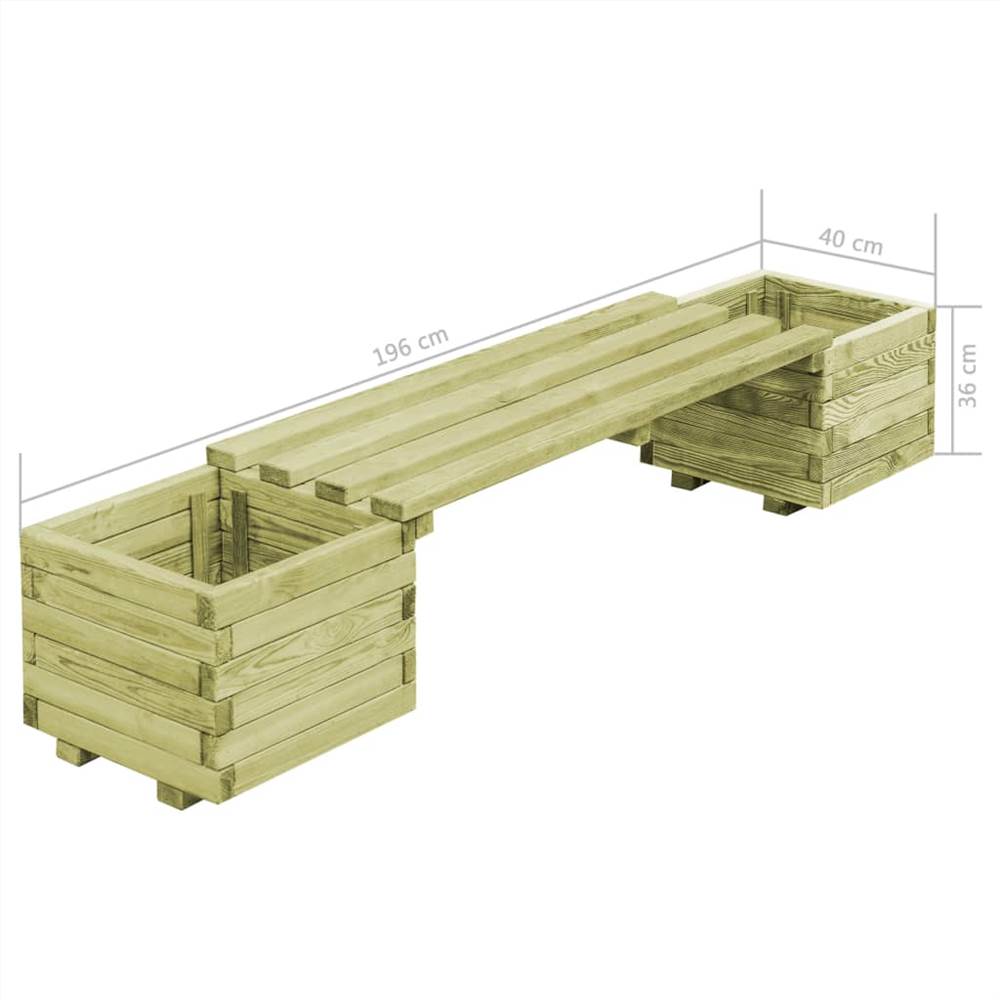 Garden Planter Bench Impregnated Pinewood
