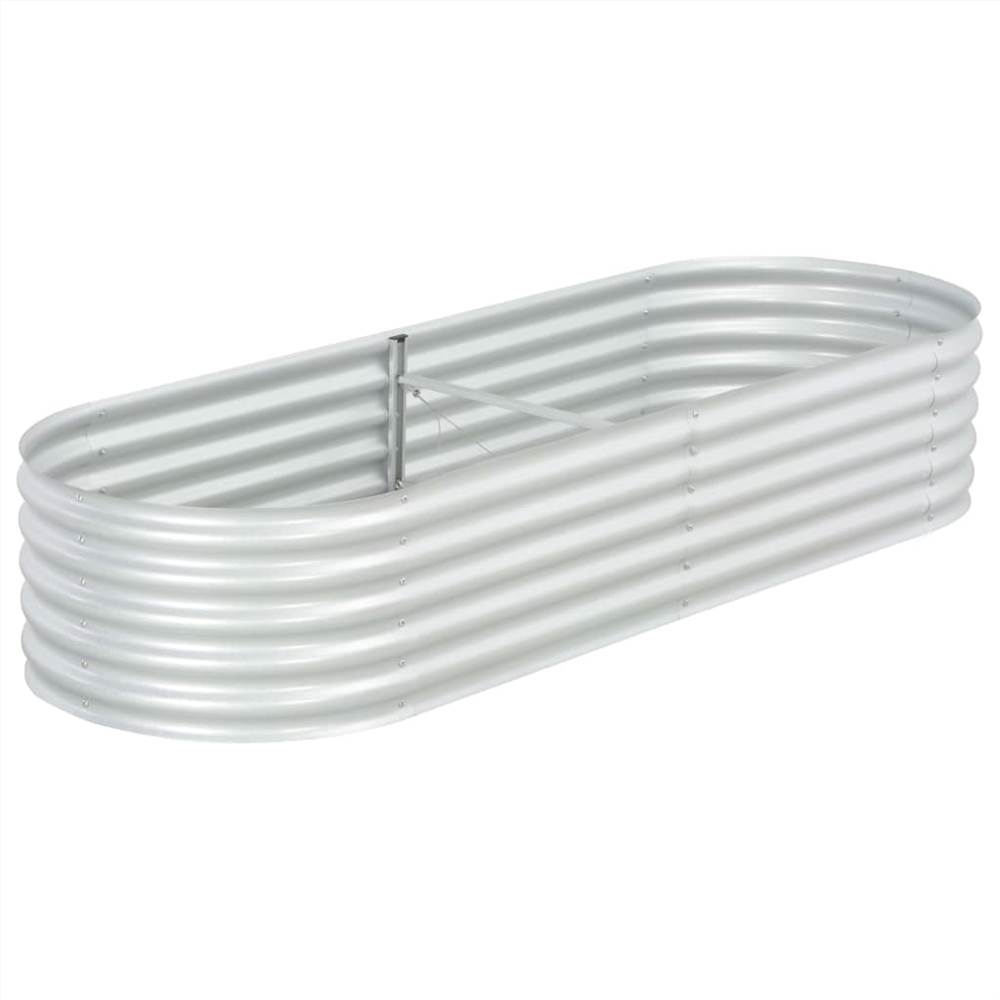 

Garden Raised Bed 240x80x44 cm Galvanised Steel Silver