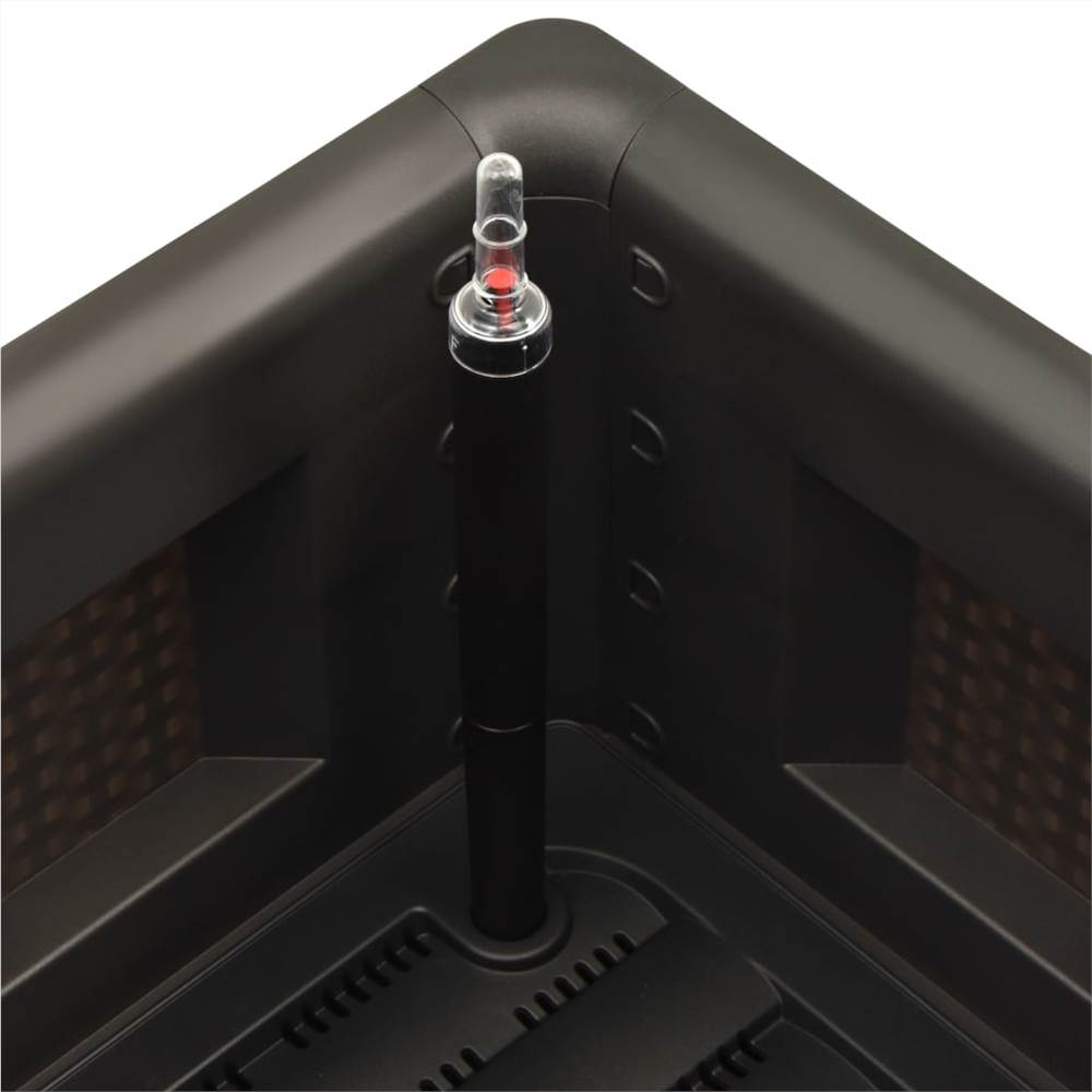 Garden Raised Bed with Self Watering System Anthracite 43x43x33 cm