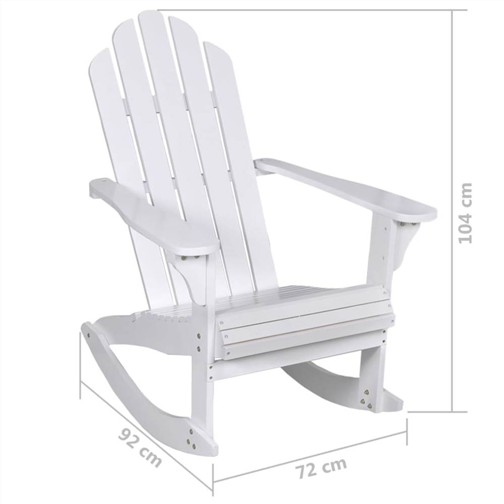 Garden Rocking Chair Wood White