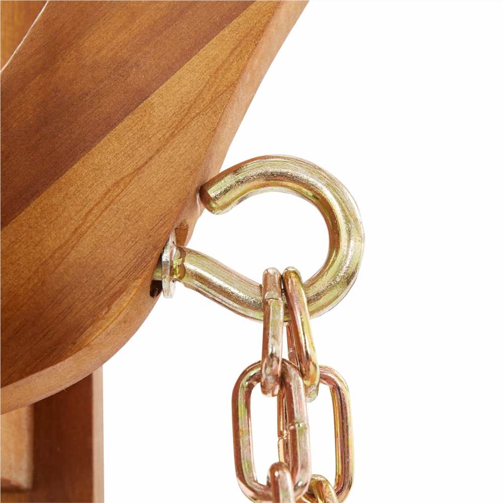 Garden Swing Bench with Canopy Solid Acacia Wood