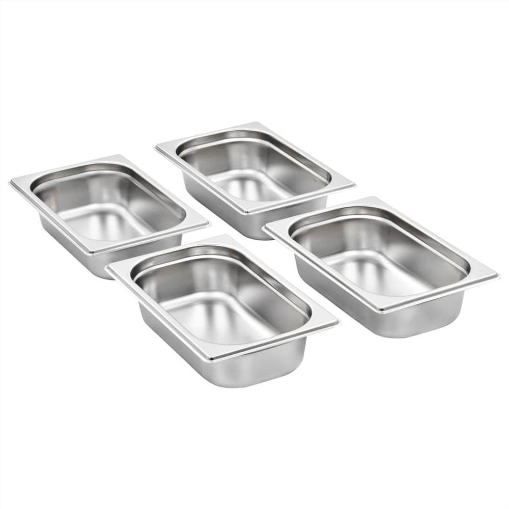 Gastronorm Containers 8 pcs GN 1/4 65 mm Stainless Steel