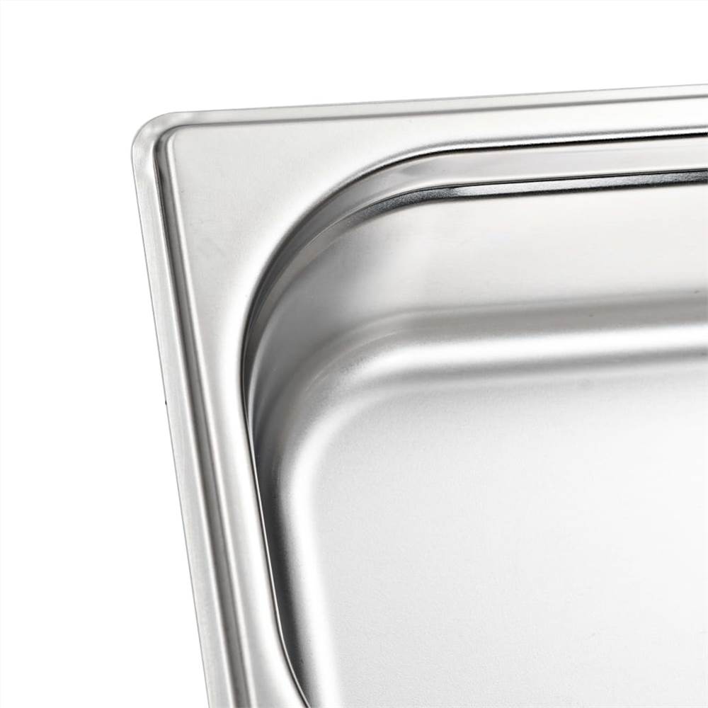 Gastronorm Containers 8 pcs GN 1/4 65 mm Stainless Steel