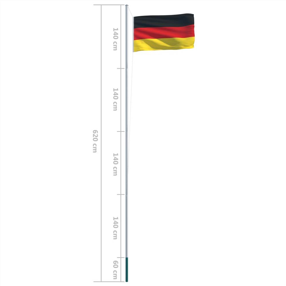 Germany Flag and Pole Aluminium 6,2 m