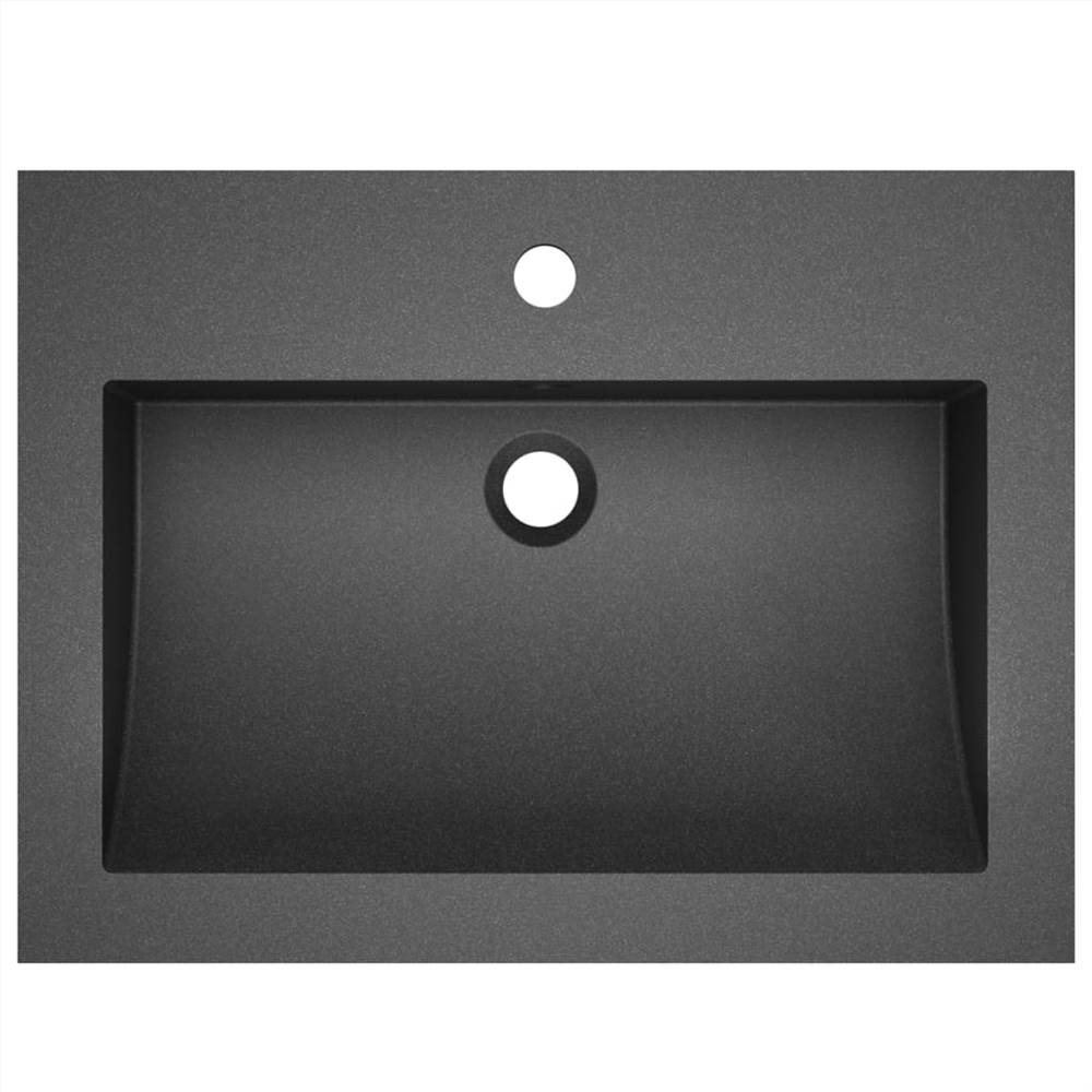 Granite Basin 600x450x120 mm Black