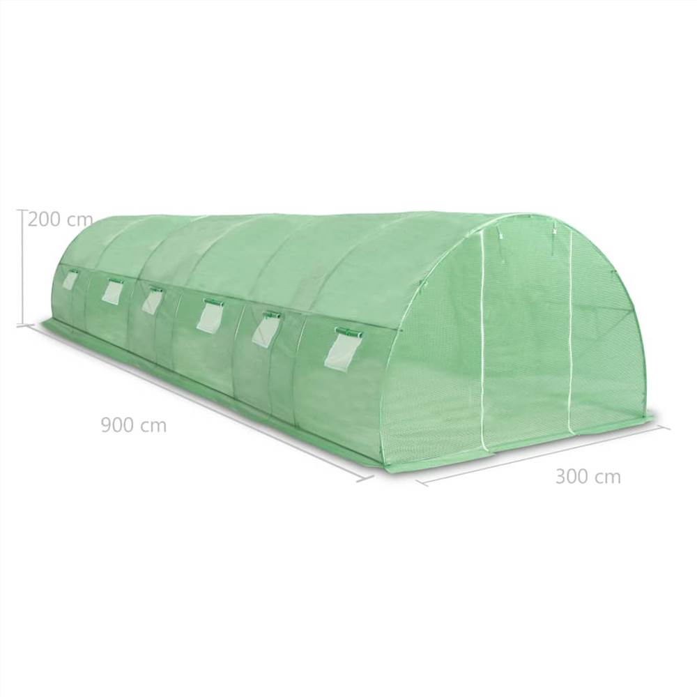 Greenhouse 27m² 900x300x200 Cm 18 Greenhouse 27m² 900x300x200 cm