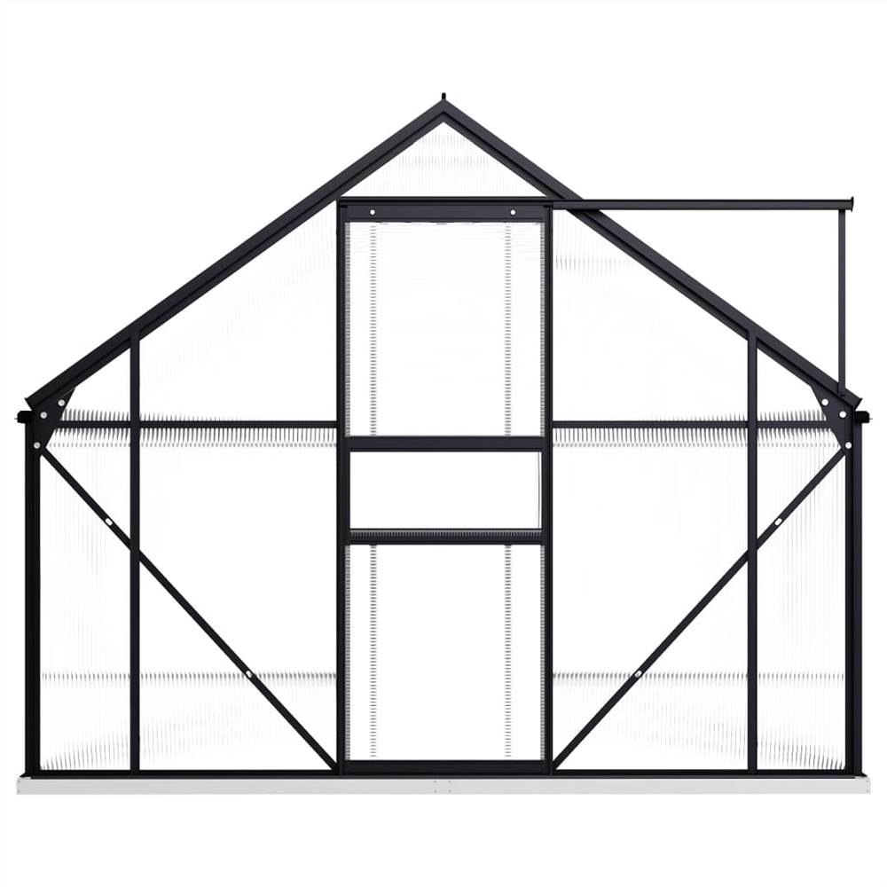 Greenhouse with Base Frame Anthracite Aluminium 7.03 m²