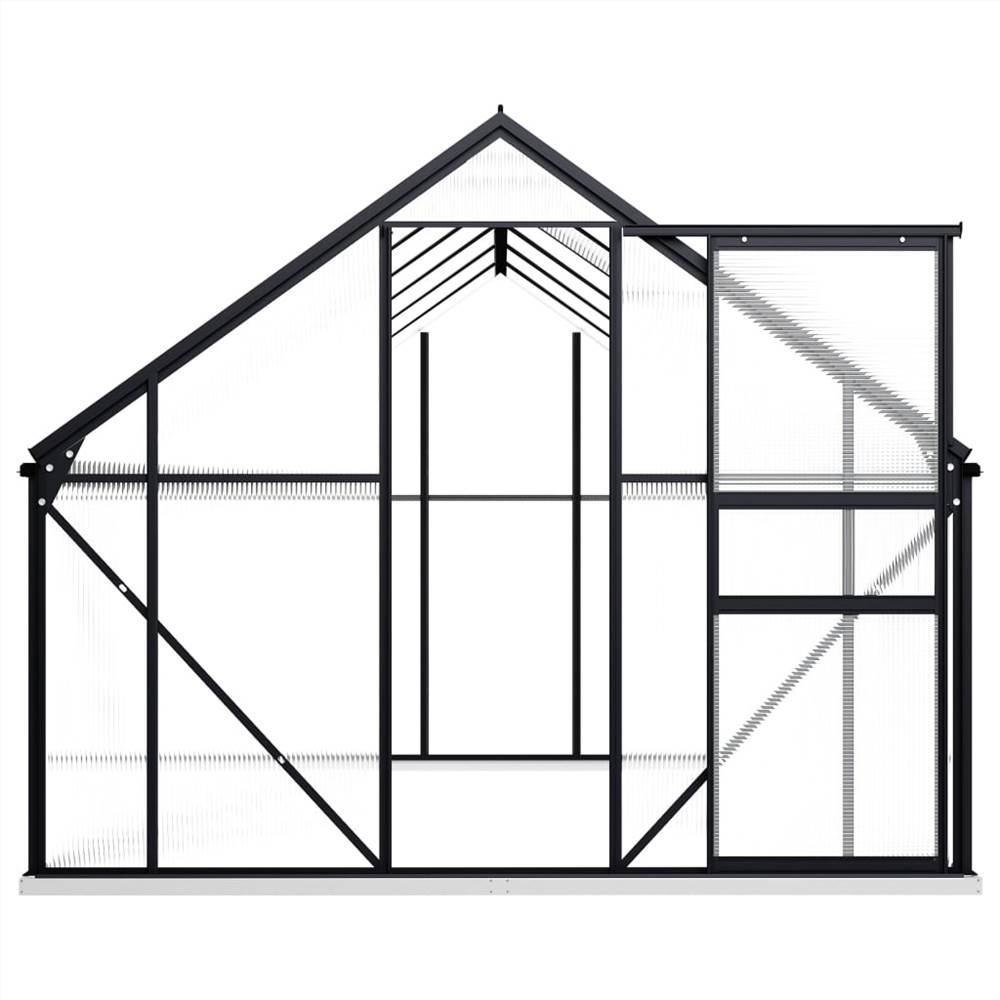 Greenhouse with Base Frame Anthracite Aluminium 7.03 m²