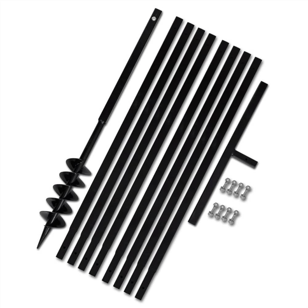 

Ground Drill with Handle 100 mm with Extension Tube 9 m Steel