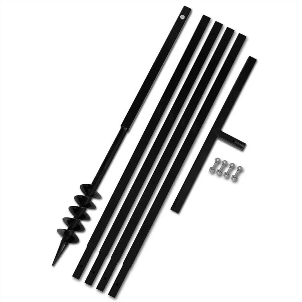 

Ground Drill with Handle 80 mm with Extension Tube 5 m Steel