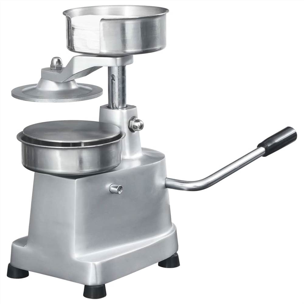 Hamburger Press Machine with 500 Patty Papers Aluminium 13 cm