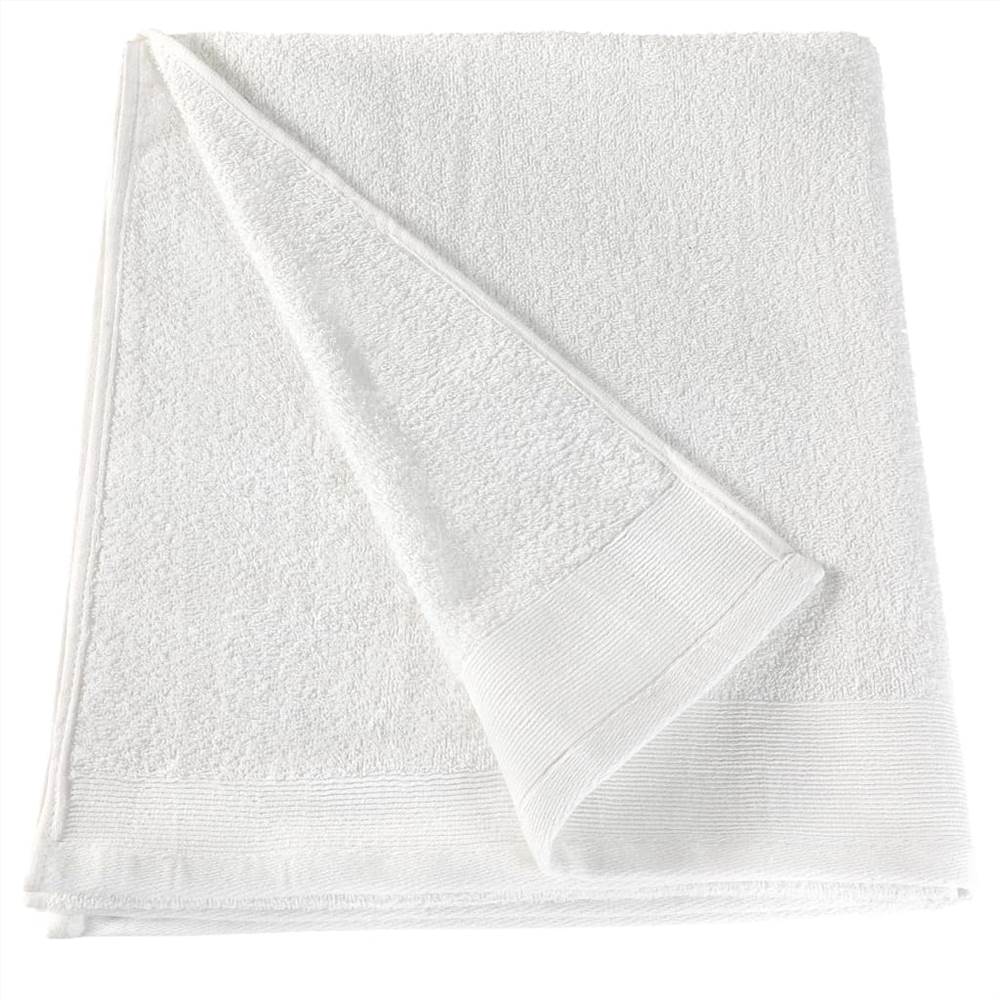 Hand Towels 10 pcs Cotton 350 gsm 50x100 cm White
