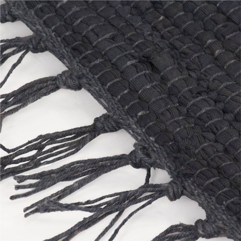 Hand-woven Chindi Rug Cotton 160x230 cm Anthracite