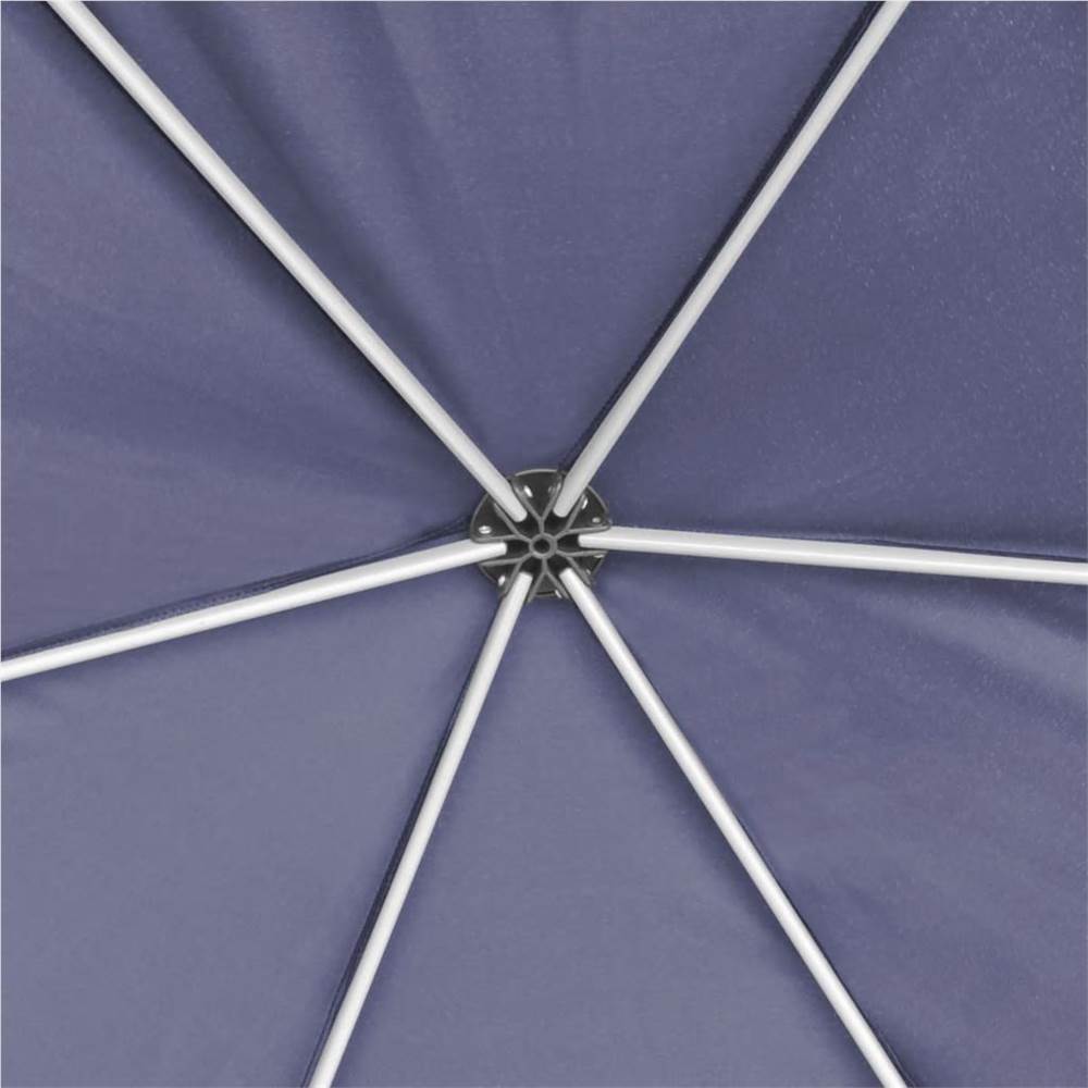 Hexagonal Pop-Up Marquee with 6 Sidewalls Dark Blue 3.6x3.1 m