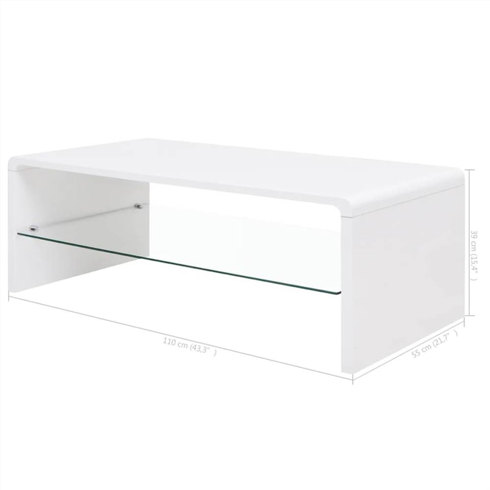 High Gloss Coffee Table White