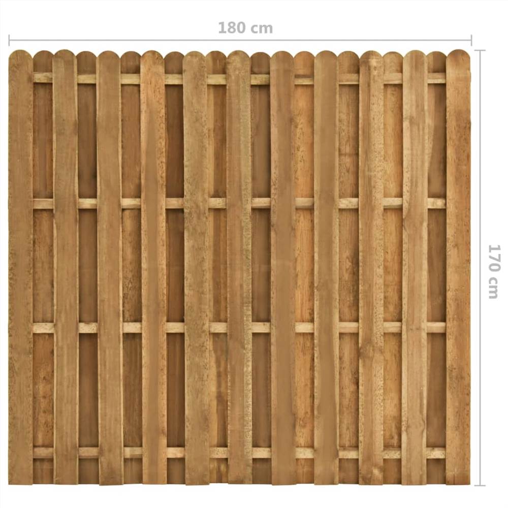 Hit and Miss Fence Panel Pinewood 180x170 cm