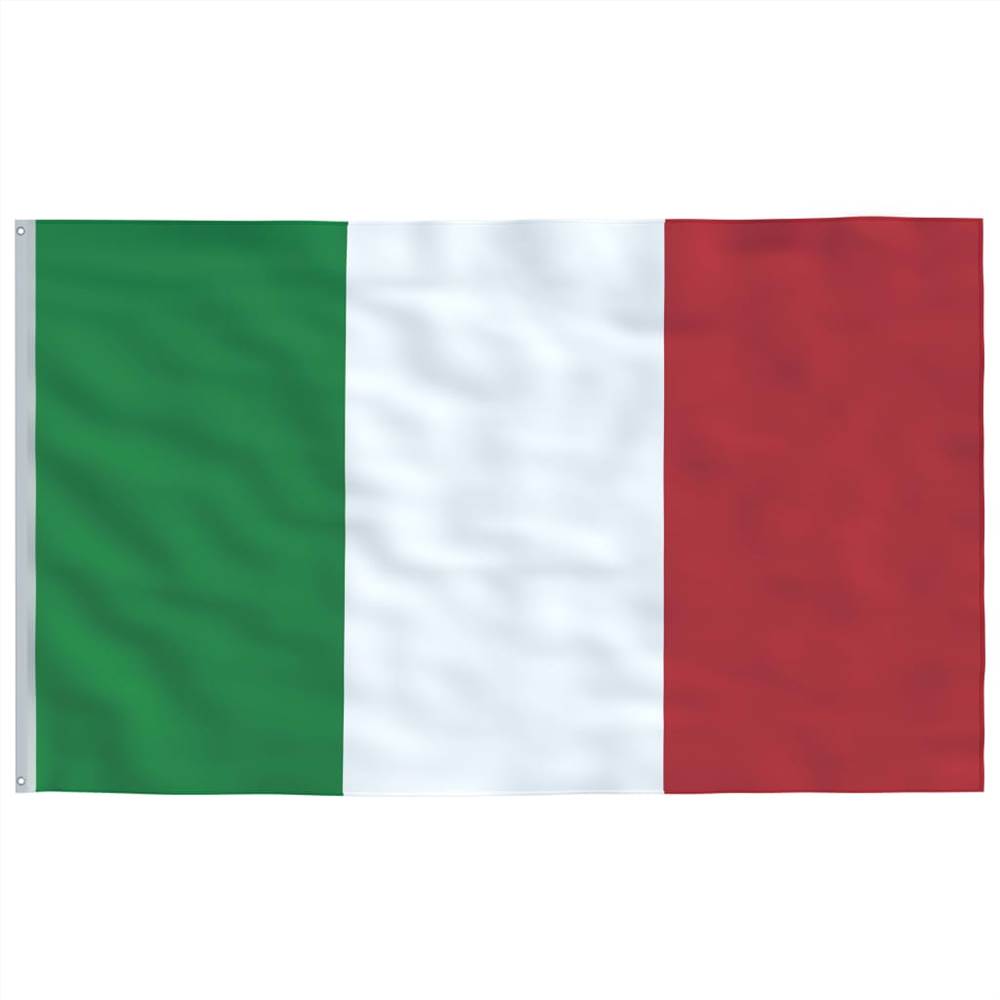 Italy Flag and Pole Aluminium 6 m