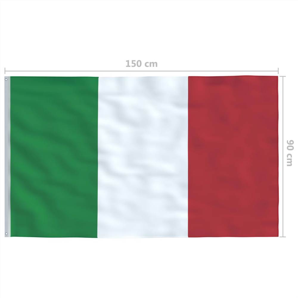 Italy Flag and Pole Aluminium 6 m