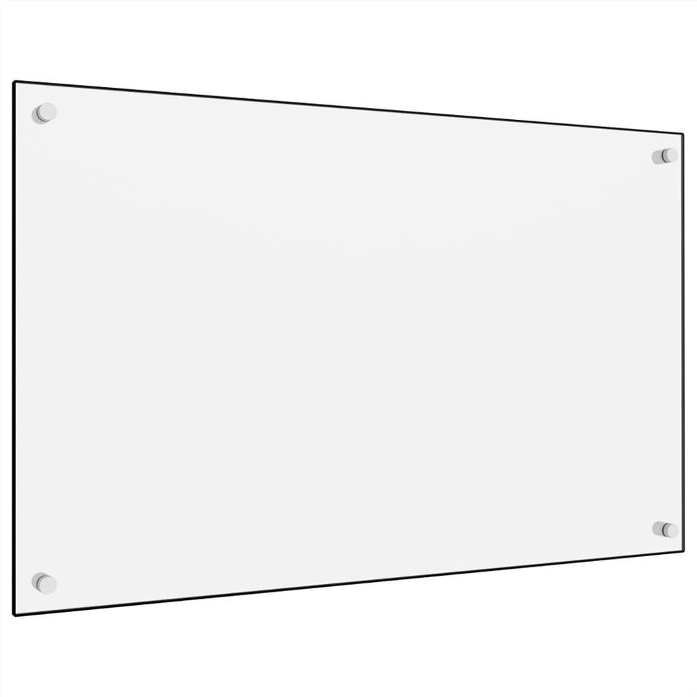 Kitchen Backsplash White 80x50 cm Tempered Glass