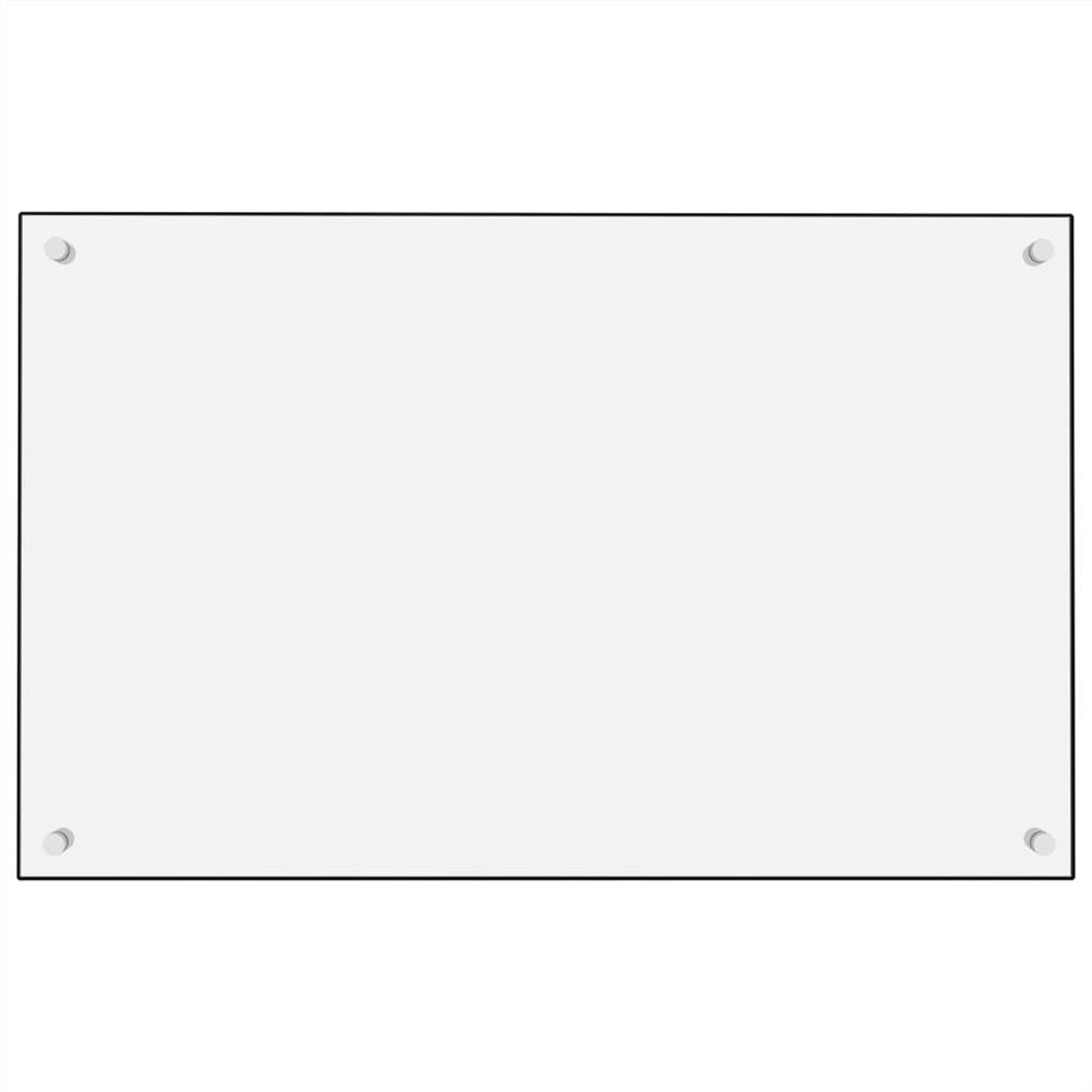 Kitchen Backsplash White 80x50 cm Tempered Glass