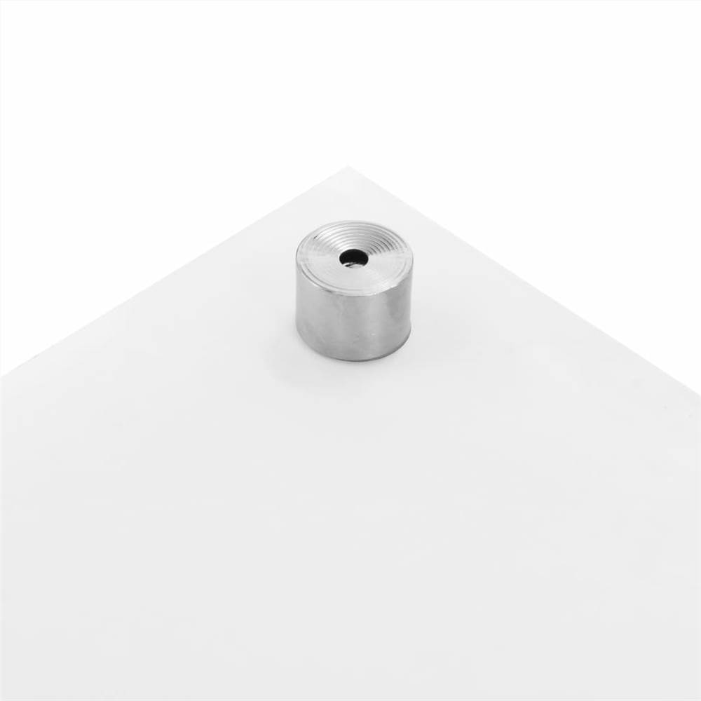 Kitchen Backsplash White 80x50 cm Tempered Glass