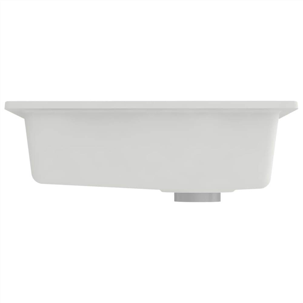 Kitchen Sink with Overflow Hole White Granite