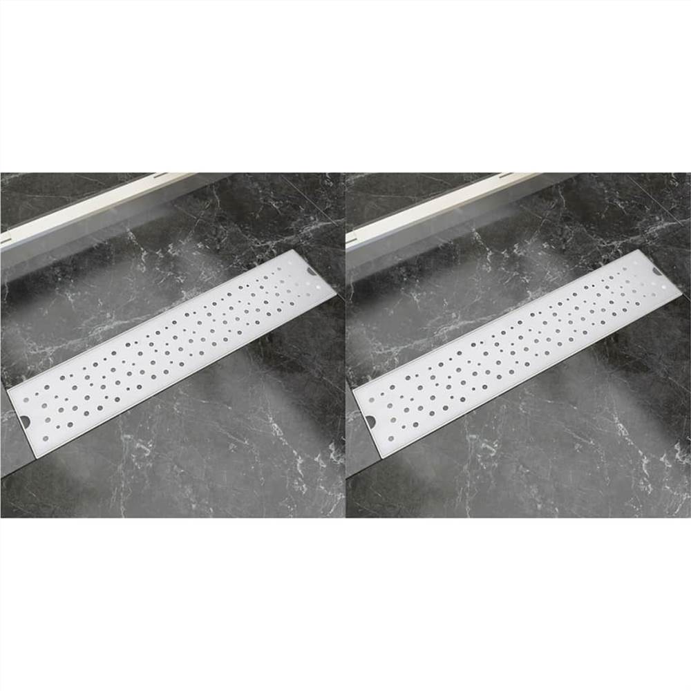 

Linear Shower Drain 2 pcs Bubble 530x140 mm Stainless Steel