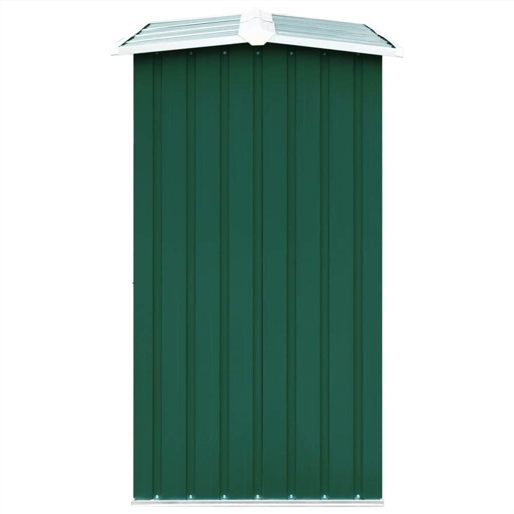 Log Storage Shed Galvanised Steel 172x91x154 cm Green